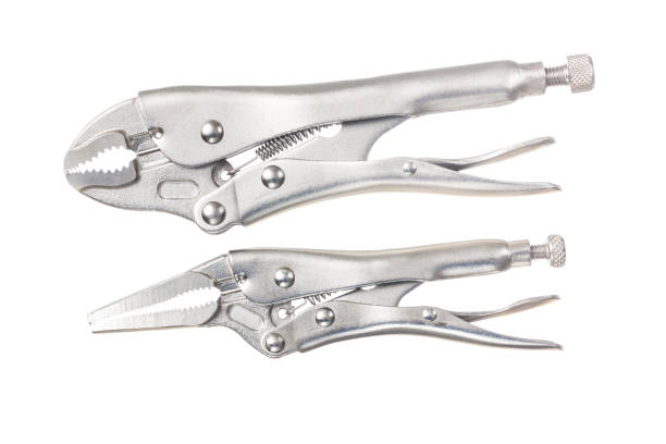 istock Metal adjustable pliers wrench isolated on white 942952650