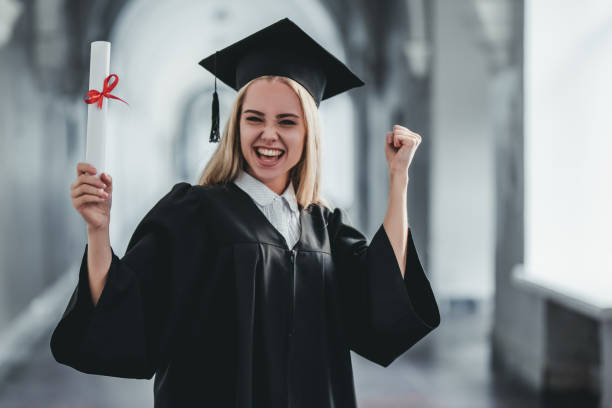 istock Female graduate in university 942952710