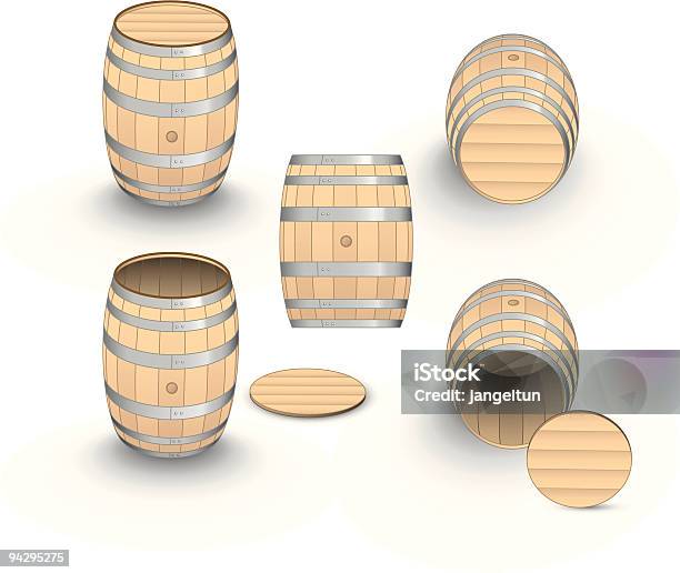 Barris De Vinho - Arte vetorial de stock e mais imagens de Barril de vinho - Barril de vinho, Barril, Vinho