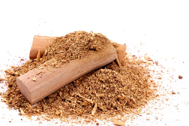 istock Chandan or sandalwood, sandalwood sticks, perfume, selective focus 942954982