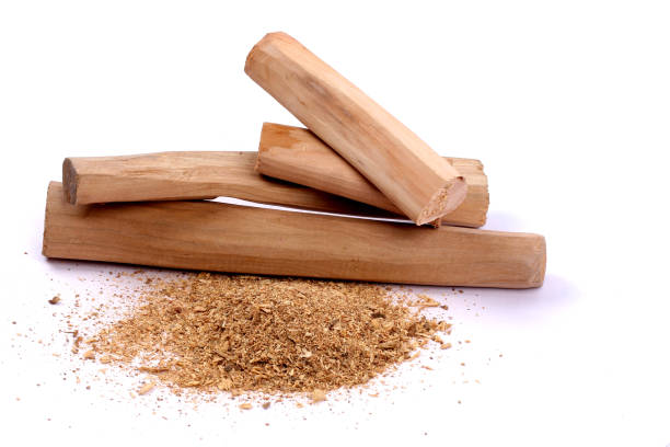 istock Chandan or sandalwood, sandalwood sticks, perfume, selective focus 942955376