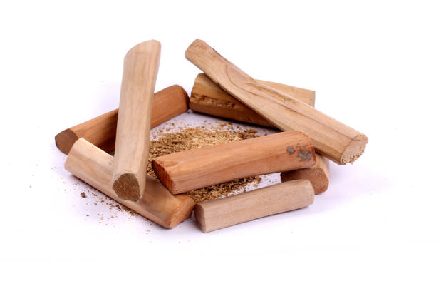 istock Chandan or sandalwood, sandalwood sticks, perfume, selective focus 942955536