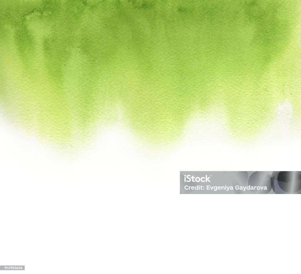 acquerello astratto gradiente verde - Foto stock royalty-free di Colore verde