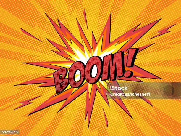 Comic Bang Stock Illustration - Download Image Now - Exploding, Cartoon, Shooting a Weapon