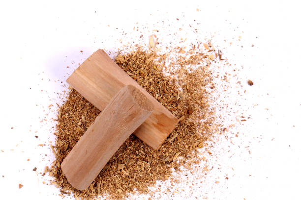 istock Chandan or sandalwood, sandalwood sticks, perfume, selective focus 942956634