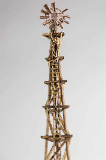 istock Hand made water pump made of matchsticks and weathered 942958120