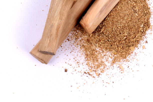 istock Chandan or sandalwood, sandalwood sticks, perfume, selective focus 942958272