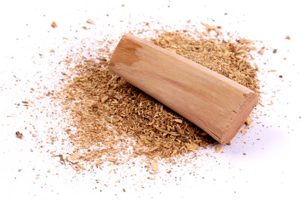 istock Chandan or sandalwood, sandalwood sticks, perfume, selective focus 942958552