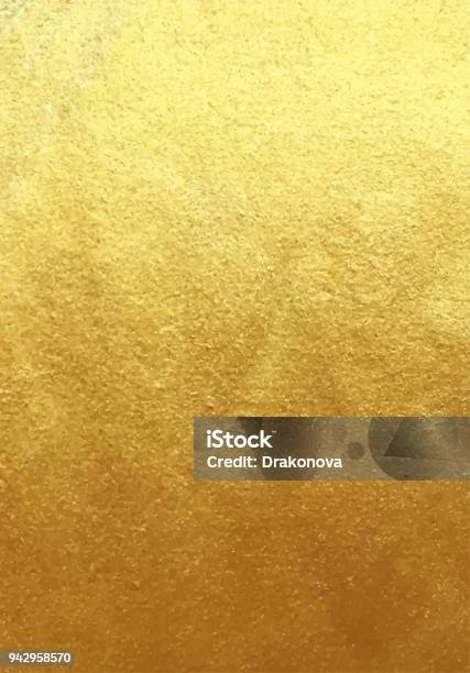 Vector Golden Foil Background Stock Illustration - Download Image Now - Gold - Metal, Gold Colored, Textured