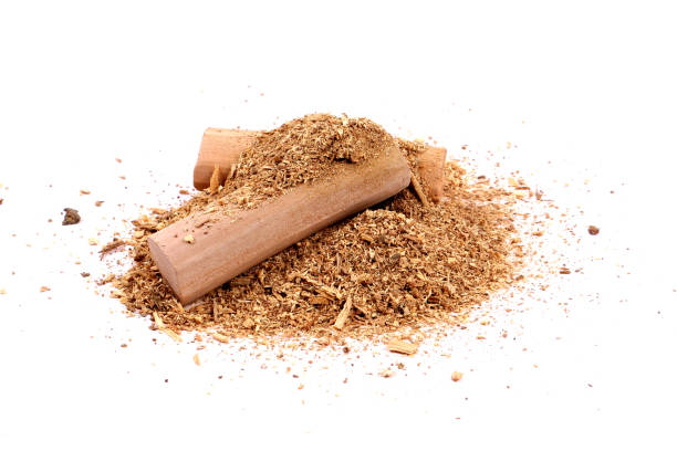 istock Chandan or sandalwood, sandalwood sticks, perfume, selective focus 942958880