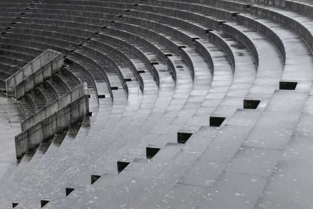 istock concrete stairs after rain, abstract, diagonal 942966212