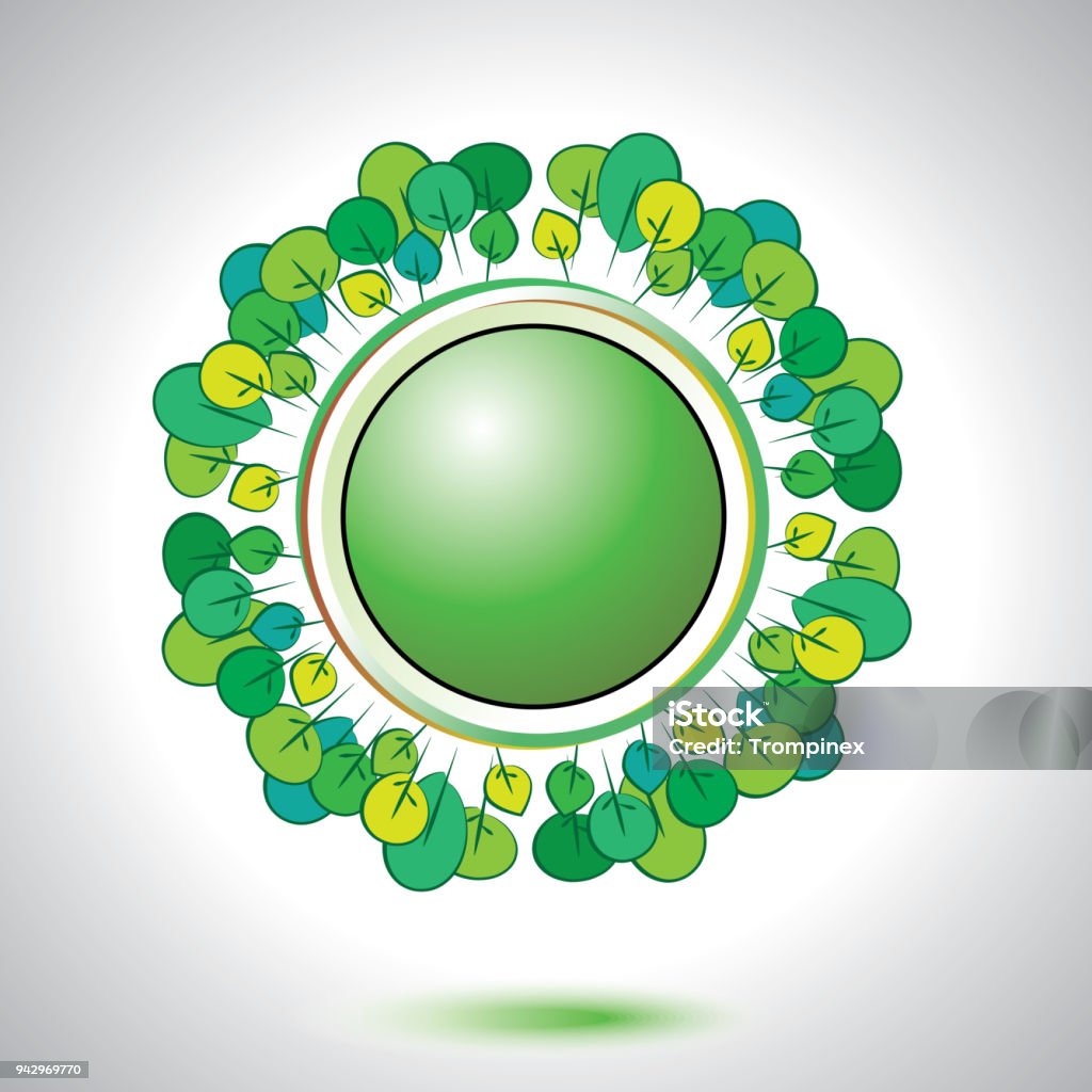 Abstract natural circle element. Abstract stock vector