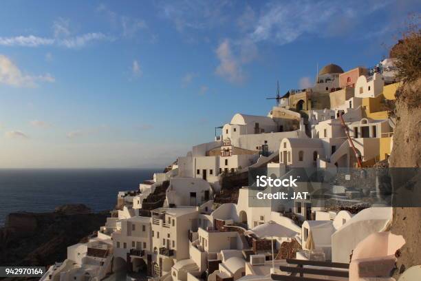 Architecture Of Santorini City Of Oía Greece Stock Photo - Download Image Now - Architecture, Blue, Church