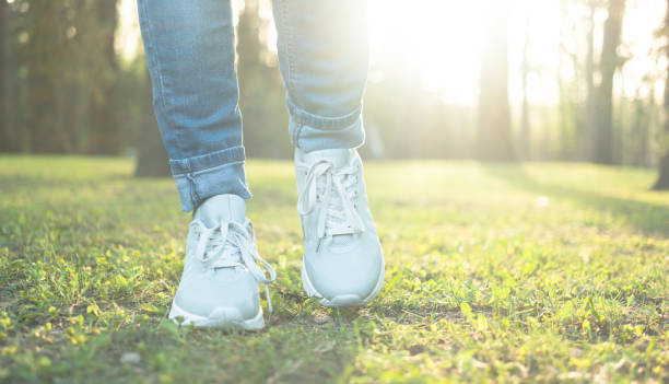 istock Stepping in shoes good for running 942975556