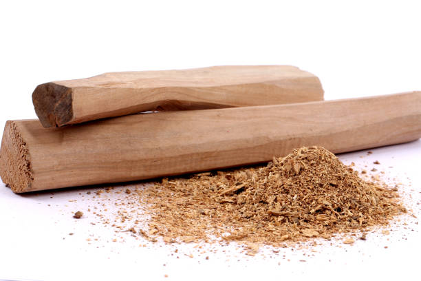 istock Chandan or sandalwood, sandalwood sticks, perfume, selective focus 942979380