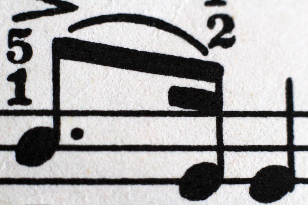 istock Music score background : piano notes, Close up 942981862