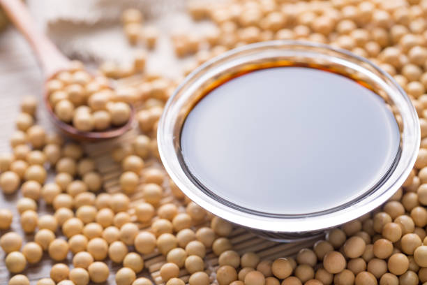 istock Closeup of soy sauce and beans 942987812