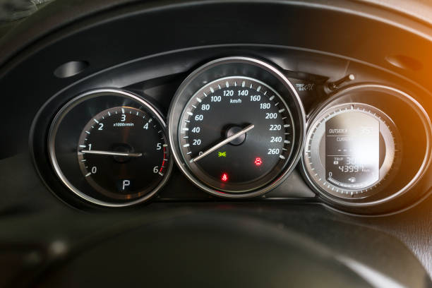 istock Car dashboard displaying instrumentation and controls for the vehicle's operation 942988448