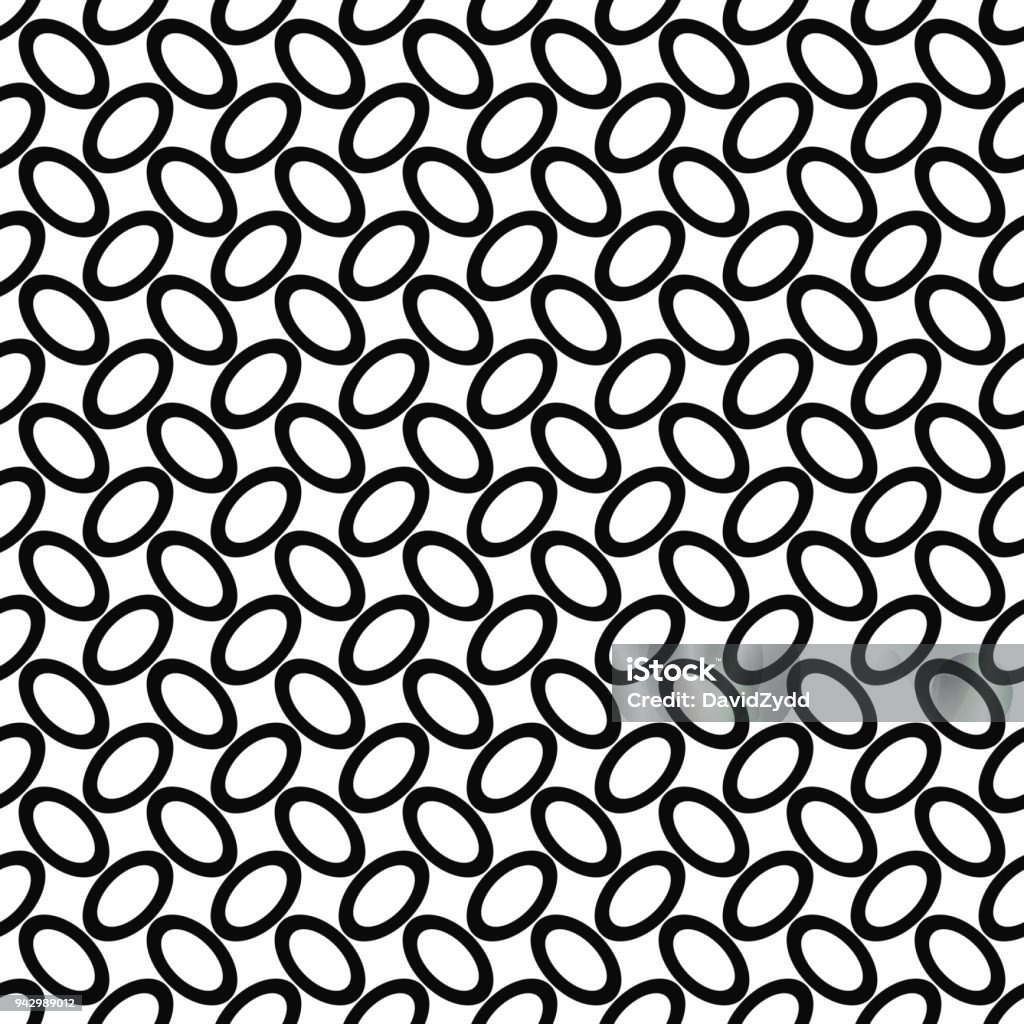 Diagonal Ellipses Seamless Black And White Diagonal Ellipse Pattern Stock Illustration ...