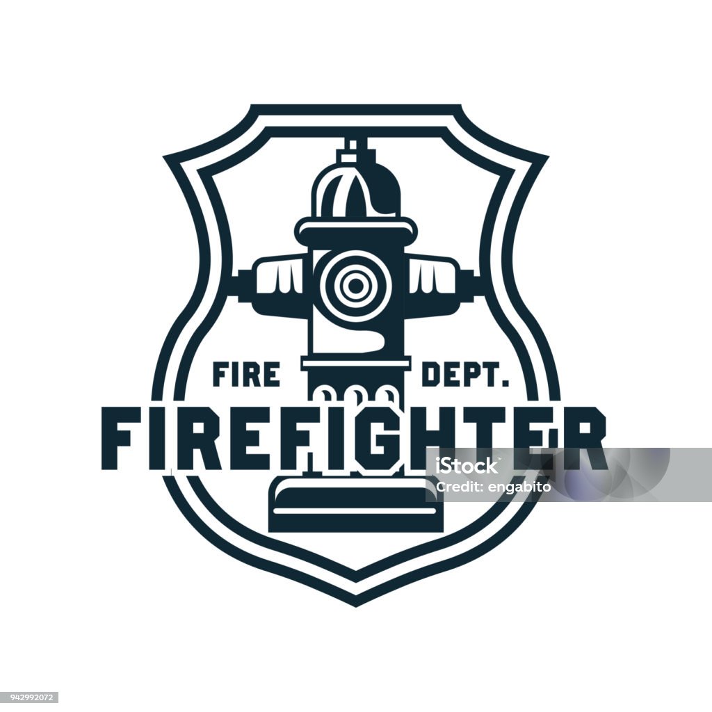 Feuerwehrmannsymbol Embleme Und Abzeichen Mit Text Platz Für Ihr Slogan ...