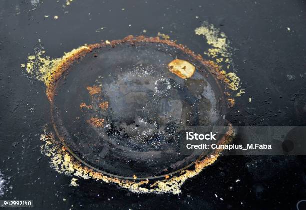 Dirty Ceramic Kitchen Stove Stock Photo - Download Image Now - Dirty, Glass-Ceramic Stove Top, Unhygienic