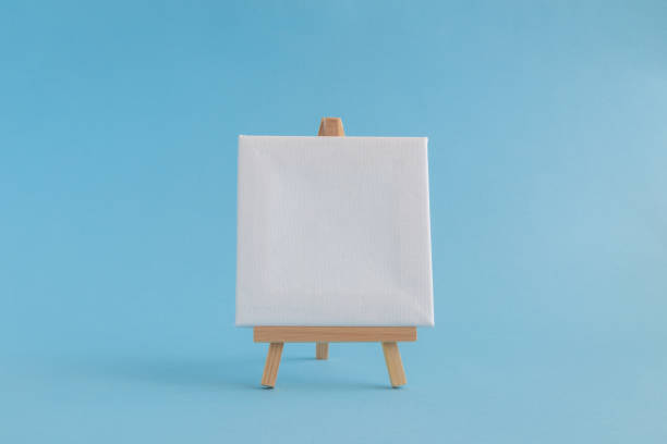 puste płótno na sztalugach - canvas easel blank art zdjęcia i obrazy z banku zdjęć