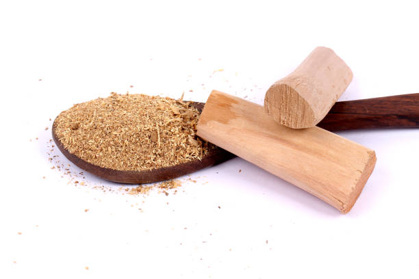 istock Chandan or sandalwood, sandalwood sticks, perfume, selective focus 942992976