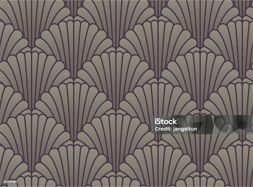 Nahtlose shell wallpaper - Lizenzfrei Art Deco Vektorgrafik