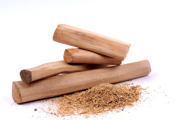 istock Chandan or sandalwood, sandalwood sticks, perfume, selective focus 942996324