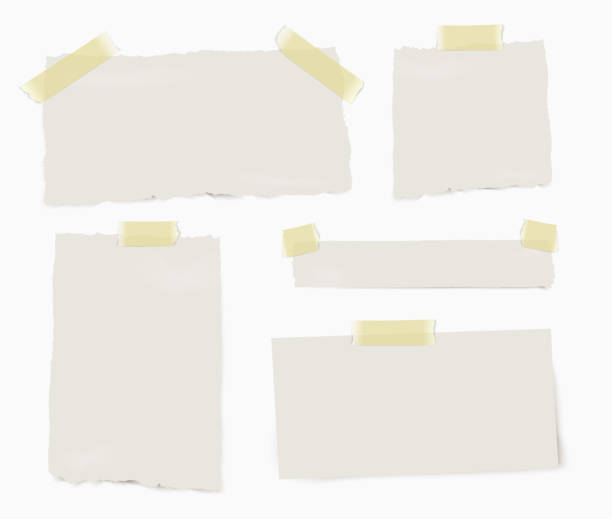 набор бумаги различных бумажк с про�зрачными тенями, изолированными на белом фоне. - stick note pad yellow sticky stock illustrations