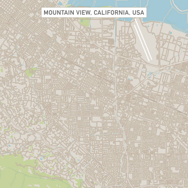 Mountain View California US City Street Map Vector Illustration of a City Street Map of Mountain View, California, USA. Scale 1:60,000.
All source data is in the public domain.
U.S. Geological Survey, US Topo
Used Layers:
USGS The National Map: National Hydrography Dataset (NHD)
USGS The National Map: National Transportation Dataset (NTD) silicon valley stock illustrations