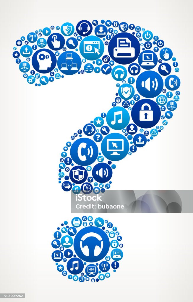 Question Mark Computer Tech Support Stock Illustration - Download Image ...