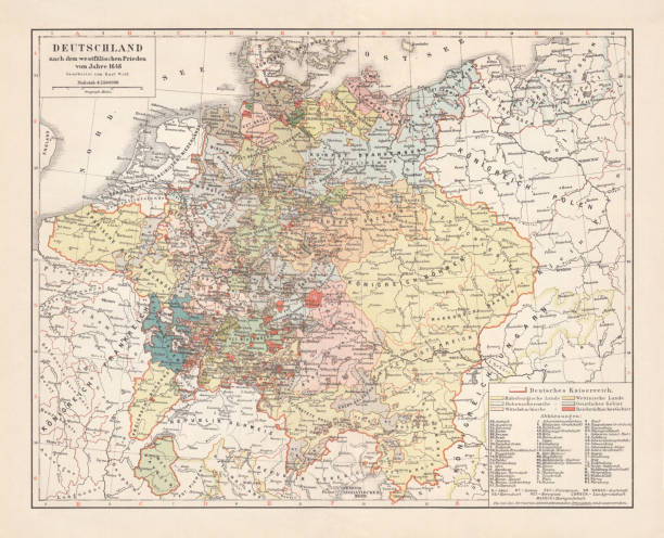 istock Map of Germany, after the Peace of Westphalia in 1648 943009502