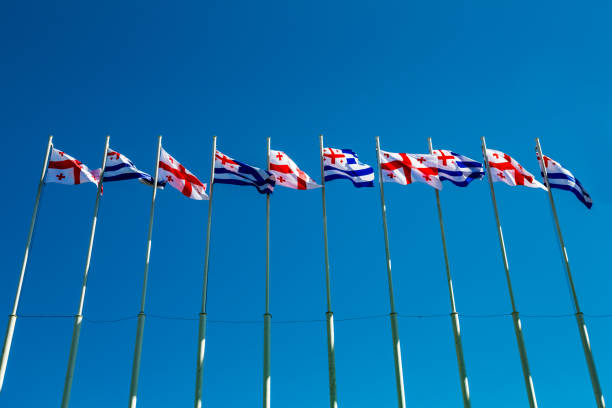 istock Flags of Georgia and Adjara 943011630