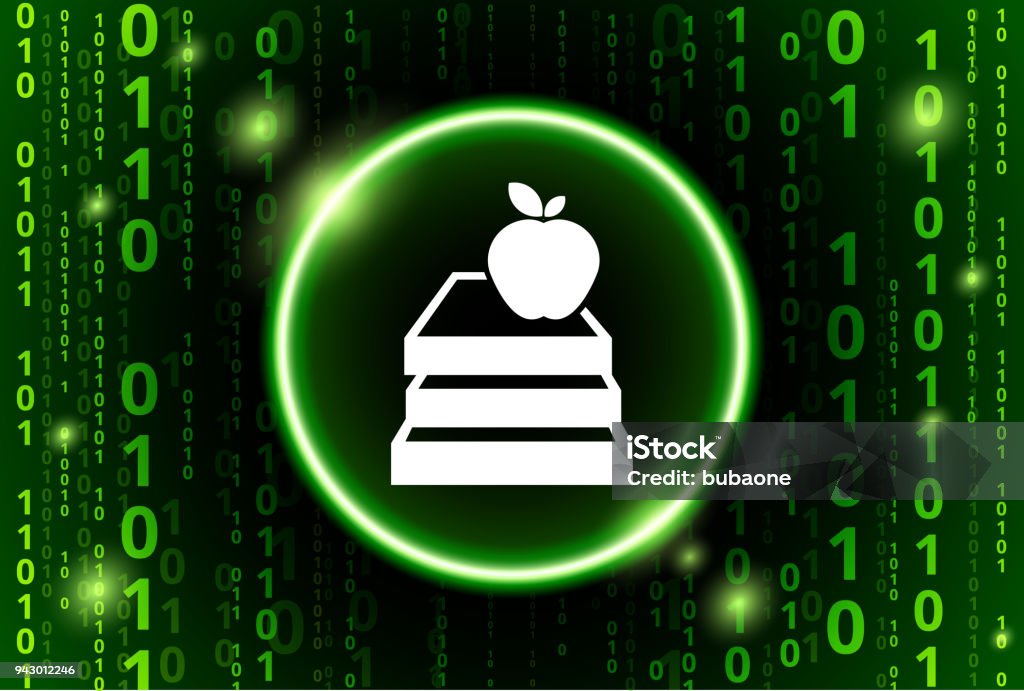 Apple Books Binary Code Vector Pattern Background Stock Illustration ...
