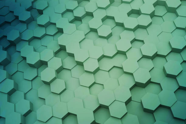istock Colorful illustration of military geometric armor background. 3d rendering. 943012338