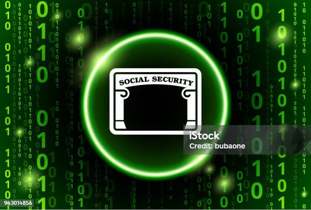 Social Security Box Bar Code Social Security Binary Code Vector Pattern Background Stock ...