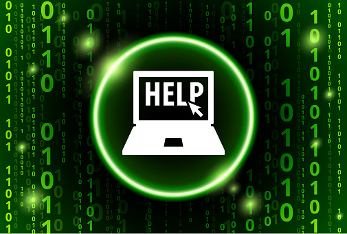 Help Online Binary Code Vector Pattern Background Stock Illustration ...