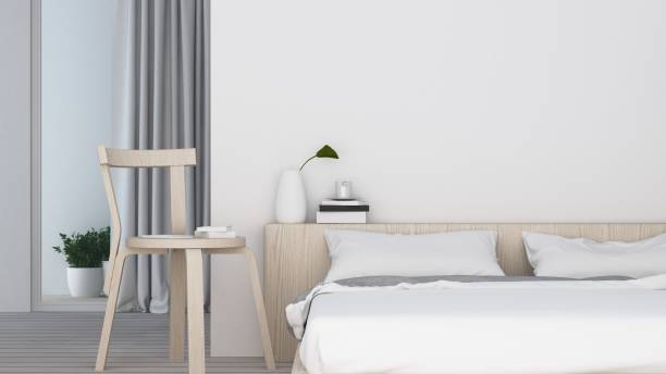 istock Bedroom Interior Japanese minimal style -3D rendering decoration 943015374