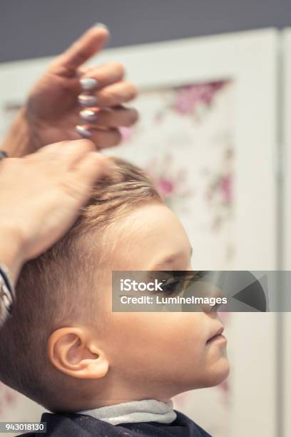 Small Boy Enjoying At Hair Salon Stock Photo - Download Image Now - Adult,  Barber, Barber Shop - iStock