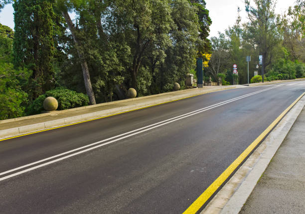 istock Long car road summer sunny day. 943018338