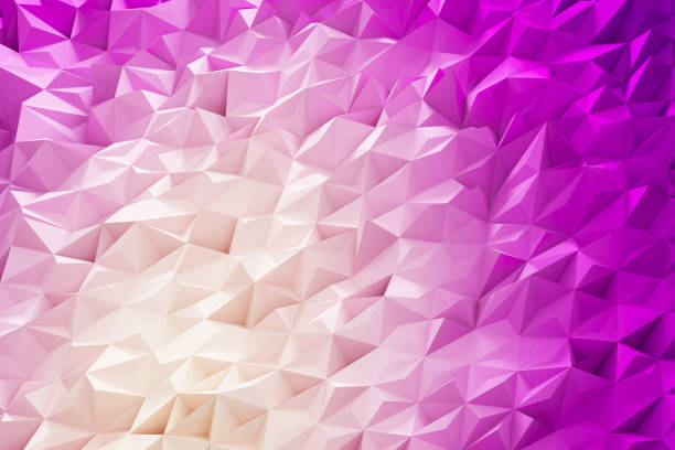 Pink vintage illustration of triangle design background. 3d rendering.