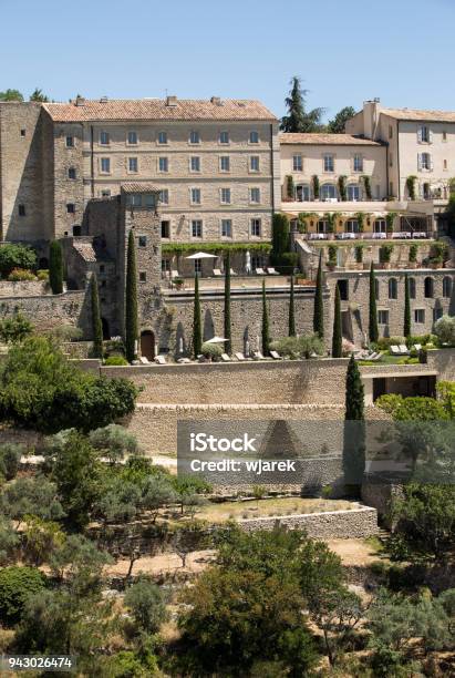 Medieval Hilltop Town Of Gordes Provence France Stock Photo - Download Image Now - Ancient, Apartment, Apt - Vaucluse