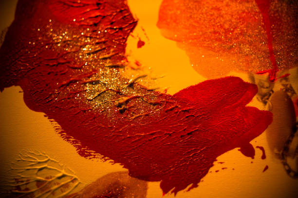 texture of red acrylic paint, red background