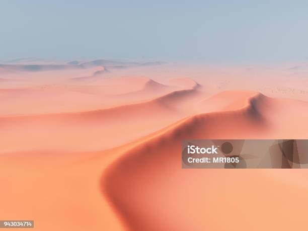 Sand Desert With Dunes Stock Photo - Download Image Now - Desert Area, Sand Dune, Heat Haze