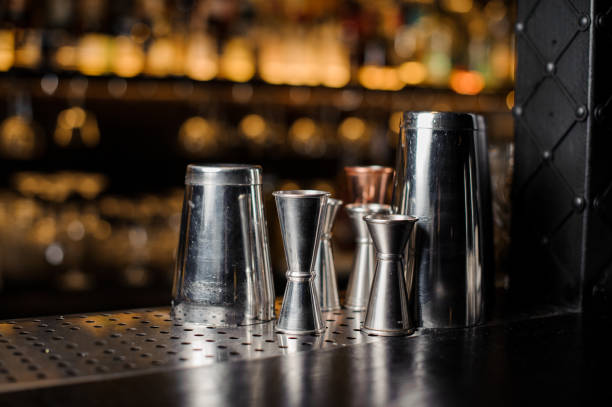 istock Set of bar equipment arranged on the bar counter 943041992