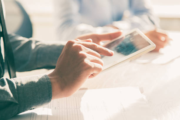 istock Businessman working with digital tablet in office 943044886