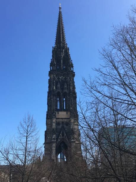 istock St. Nicholas‘ Church, Hamburg, Germany (German: Hauptkirche St. Nikolai) 943046106