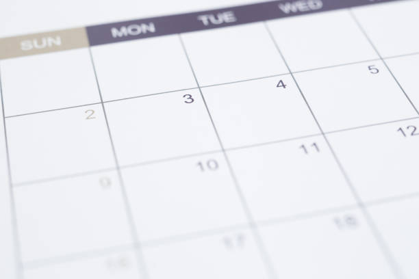 istock Blank calendar page business management with timetable. 943047412