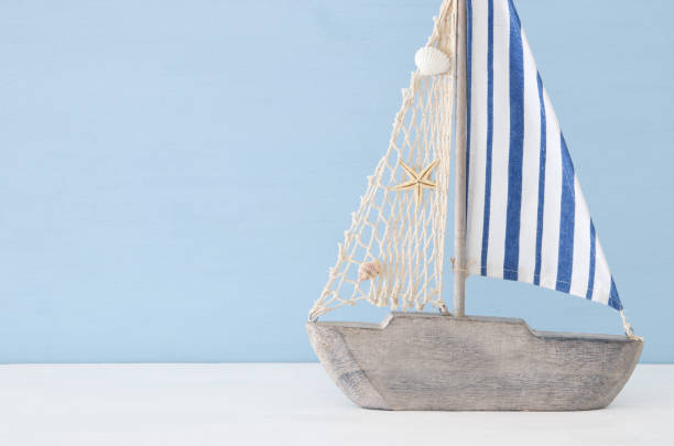 istock nautical concept with sail boat over blue background. 943051032